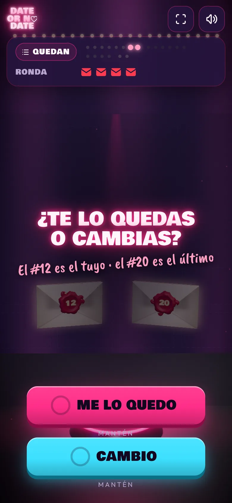 El último momento del juego: ME LO QUEDO o CAMBIO