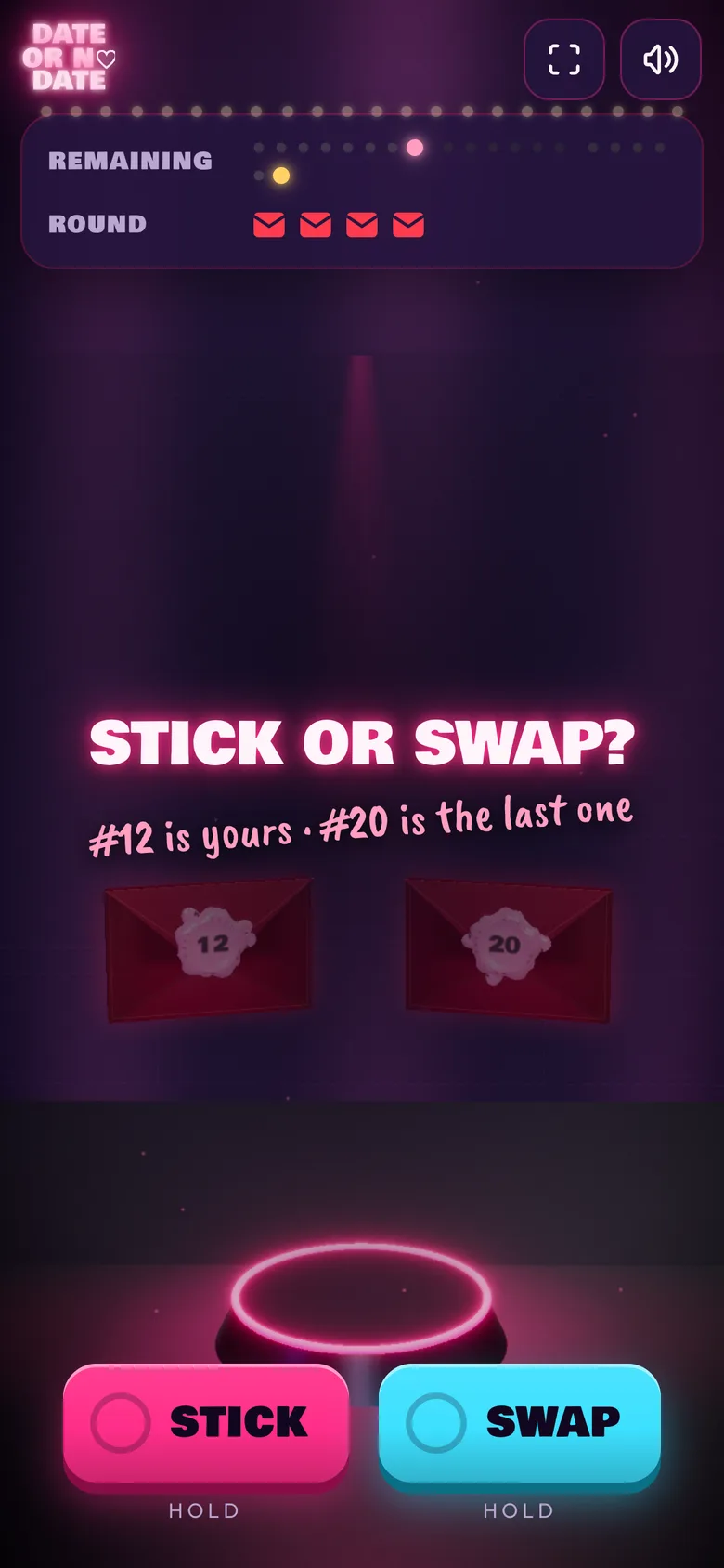 Stick or swap: the last two envelopes facing each other